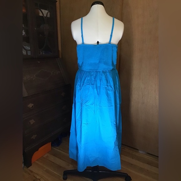 ππ ON SALE NWOT Blue Convertible Spaghetti Strap Smocked Dress - Picture 3 of 13